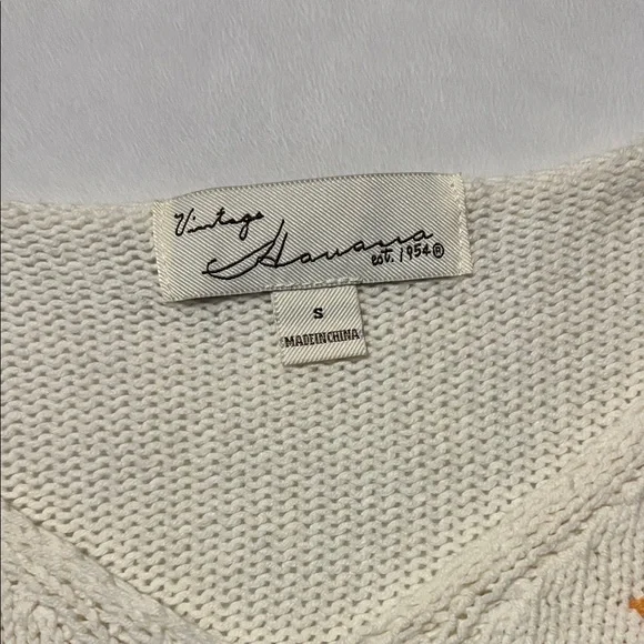 Vintage Havana beach sweater oversized slouchy embroidered waves sunset - Picture 7 of 11